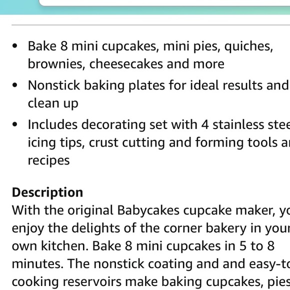 🧁BABYCAKES pink CUPCAKE baker NWOT - Picture 7 of 12